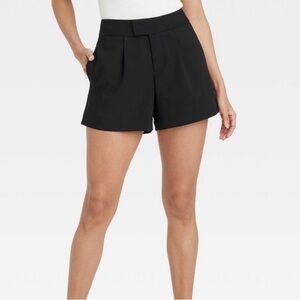 High-Rise Tailored Shorts | A New Day | Black | Size 10